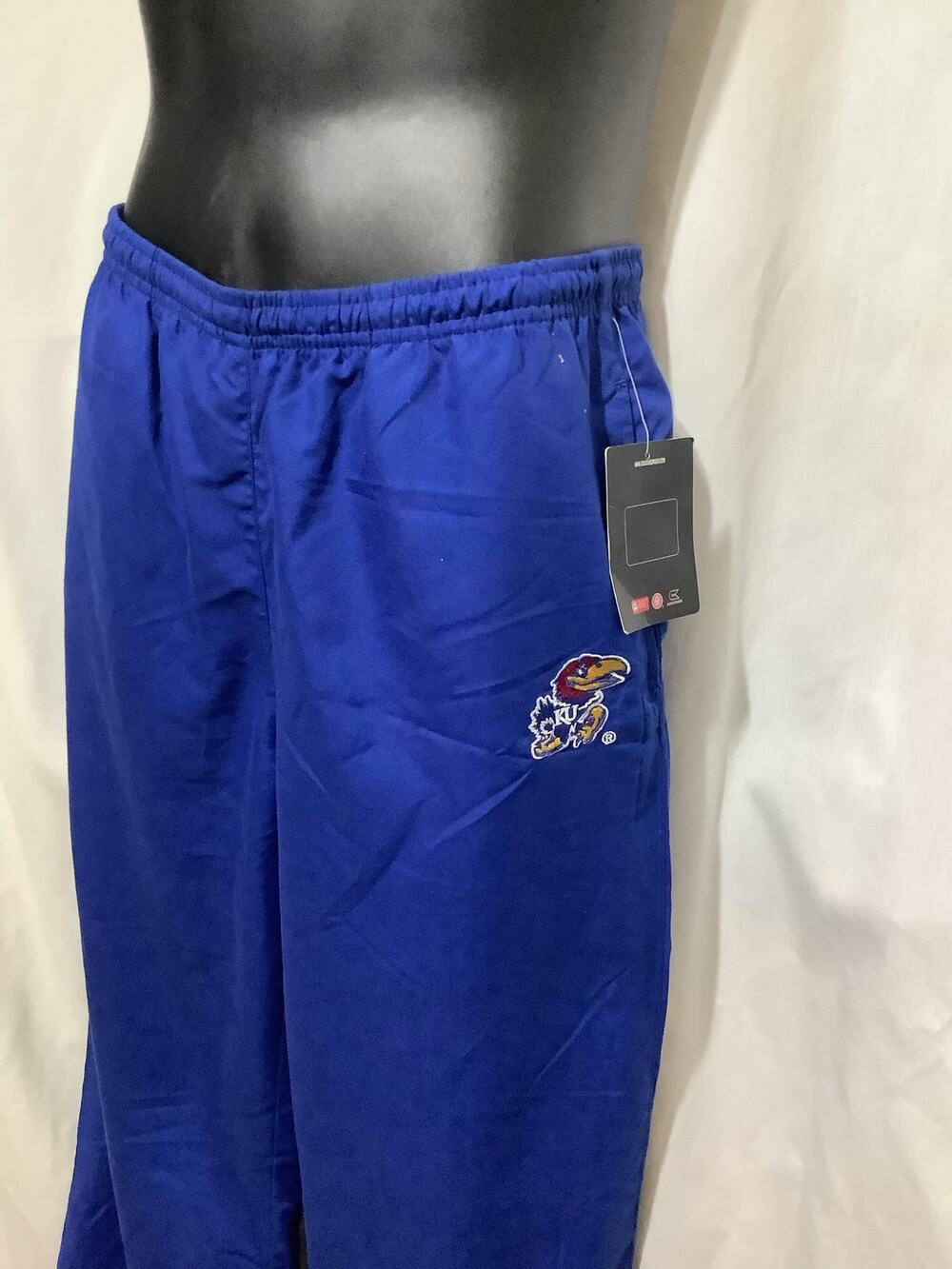 Kansas Jayhawks Youth Large Blue Colosseum Athletics Wind Pants Track Pants NWT